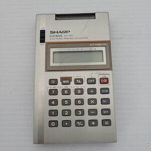 Sharp EL-1195 Vintage Thin man Electronic Printing Pocket Calculator UNTESTED